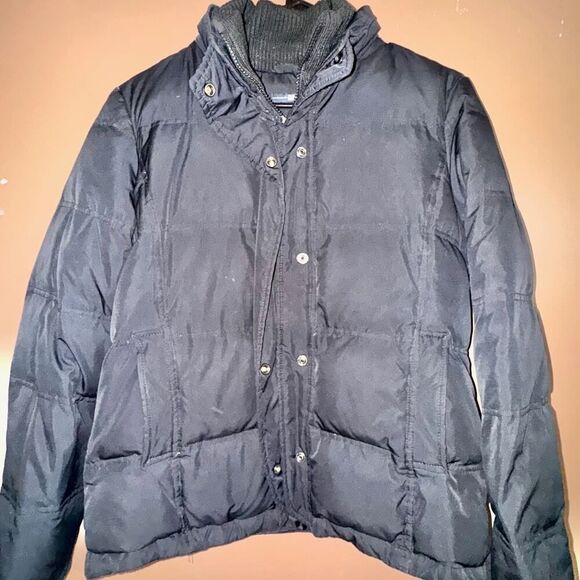 GAP Women's 3-1 Utility Down Puffer Full Zip Winter Coat Jacket Black - Medium - Picture 7 of 8